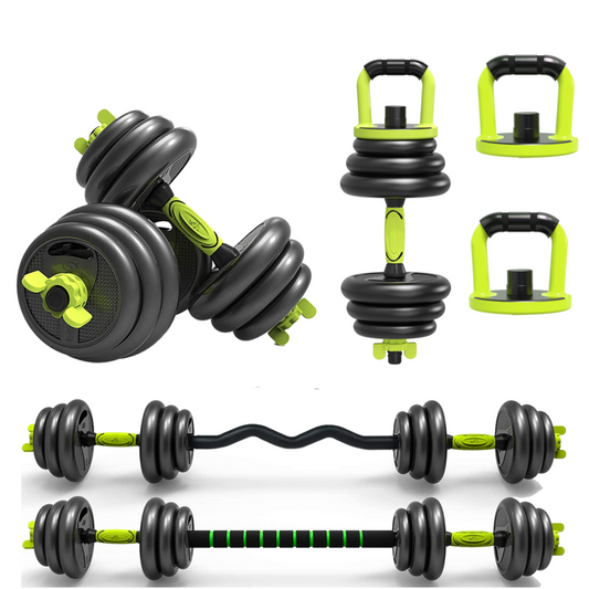 20KG, 30KG and 40KG SETS Adjustable 6 in 1 Dumbbell Barbell Kettlebell Push Up Set