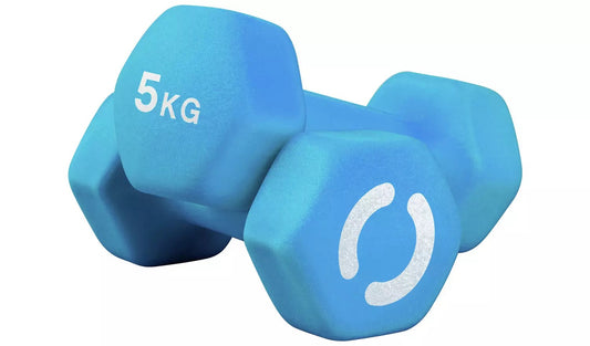 Opti Neoprene Dumbbell Set – 2 x 5kg