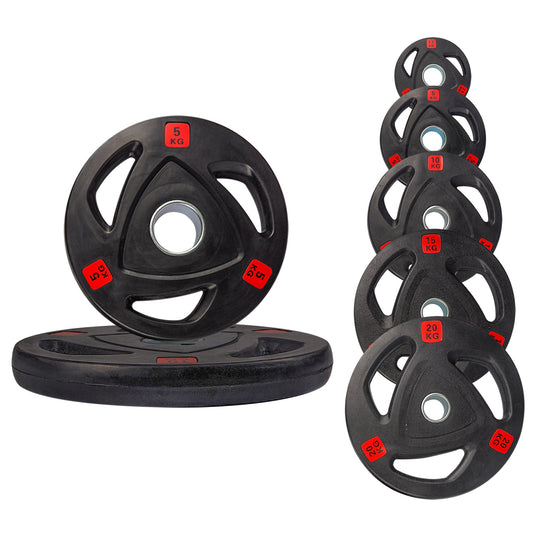 Heavy Duty Tri-Grip Olympic Weight Plates