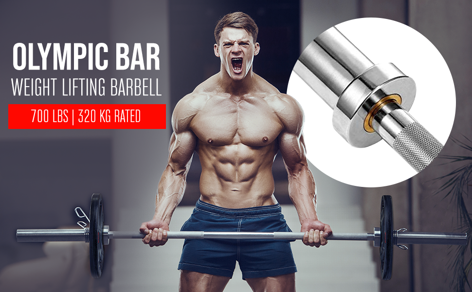 Olympic 6FT Bar Barbell (550LBS/250KG Rated)