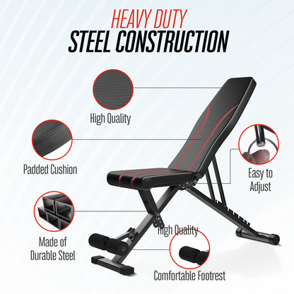 Adjustable Foldable Weight Bench