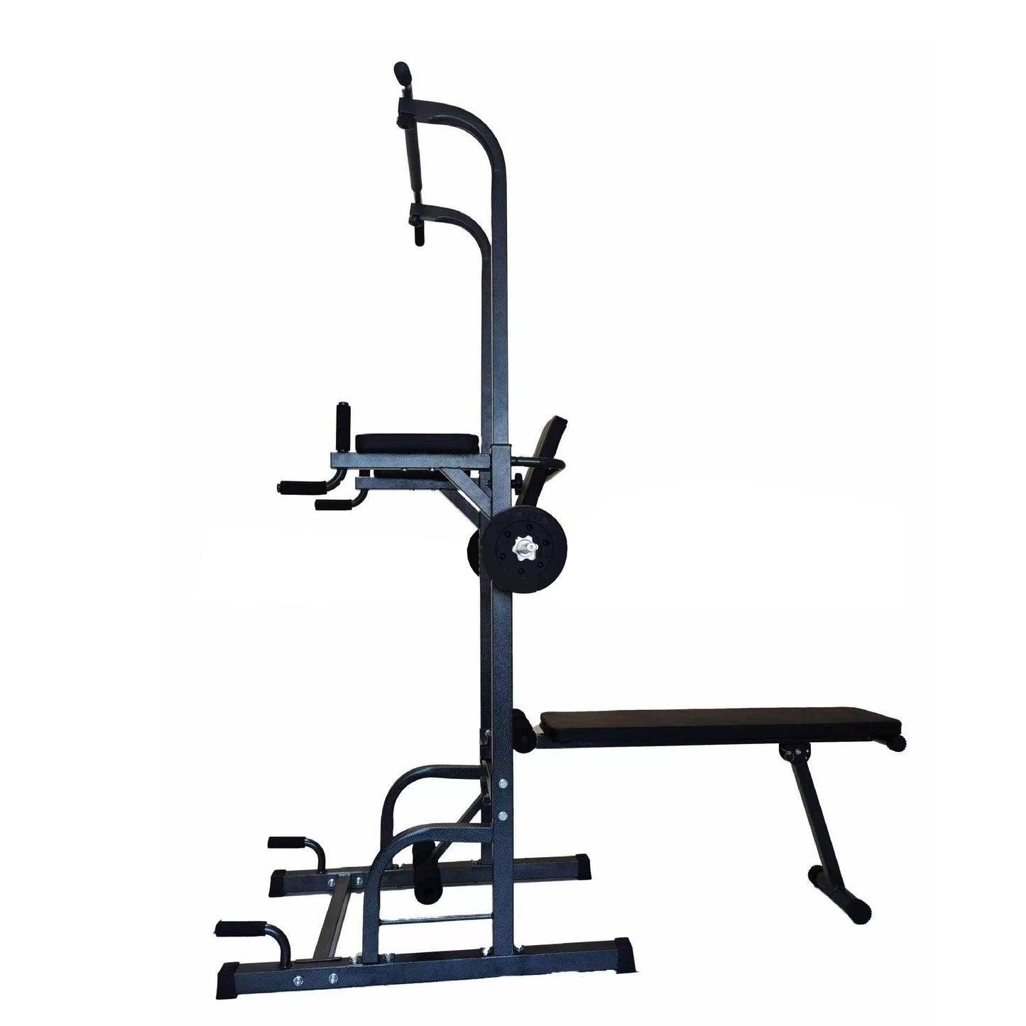 Power Tower Dip Station with Pull-Up Bar and Bench