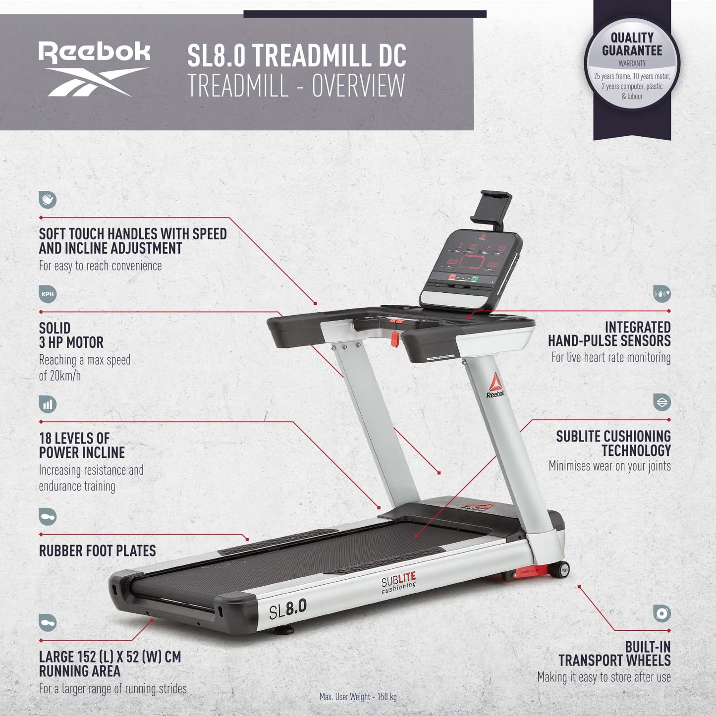 Reebok SL8.0 Treadmill