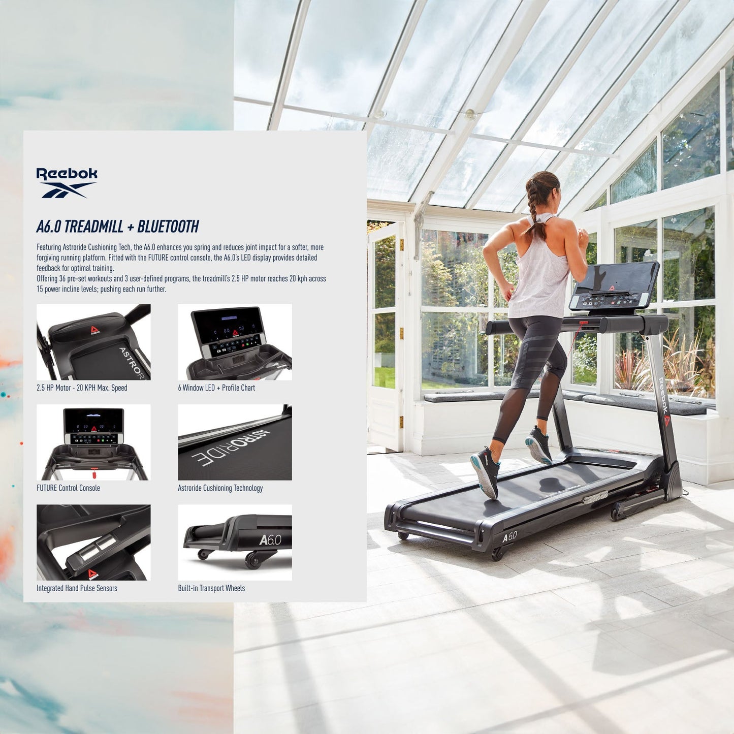 Reebok A6.0 Bluetooth Folding Treadmill