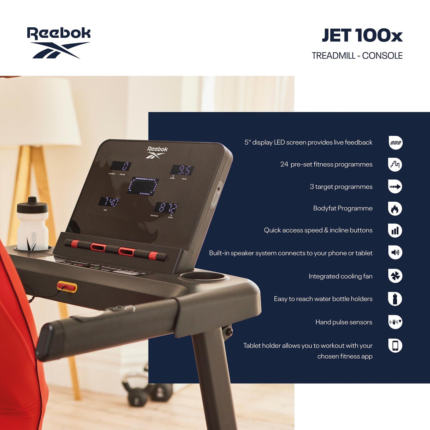 Reebok Jet 100x Folding Treadmill