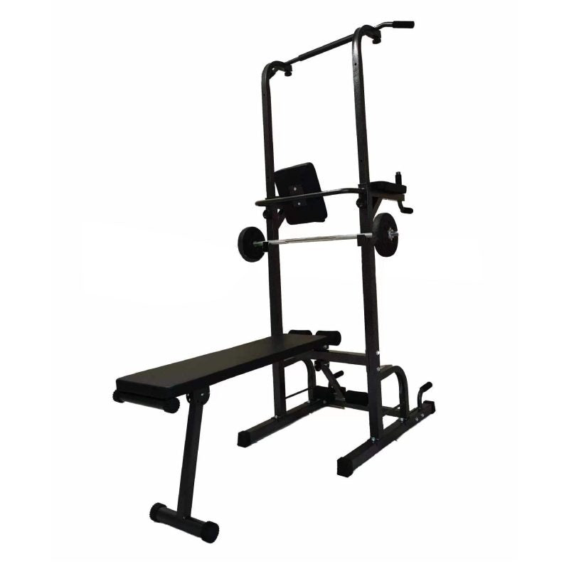 Power Tower Dip Station with Pull-Up Bar and Bench