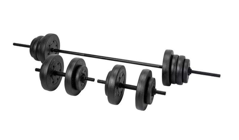 Opti Vinyl Barbell and Dumbbell Weight Set – 50kg